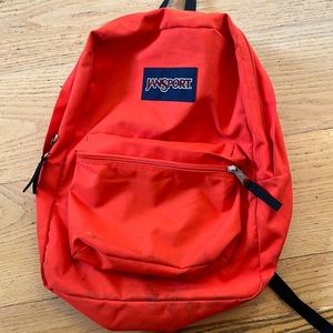 Bright Orange Jansport Backpack GUC